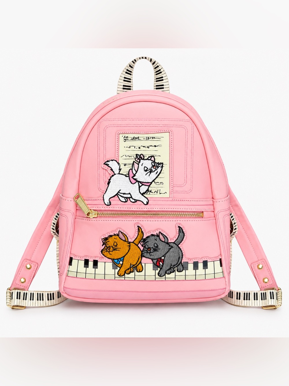 Disney Loungefly Aristocats Piano Mini Backpack Pink Marie Toulouse Berlioz